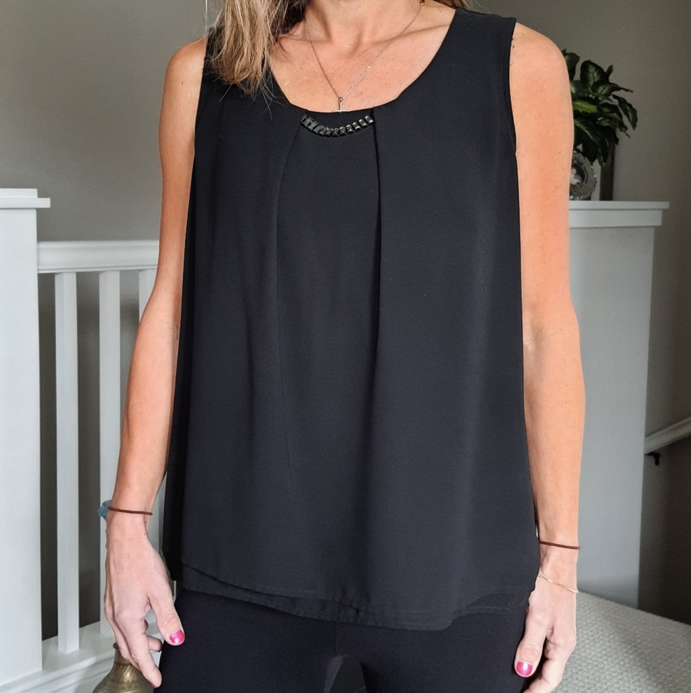 Black Sleeveless Blouse